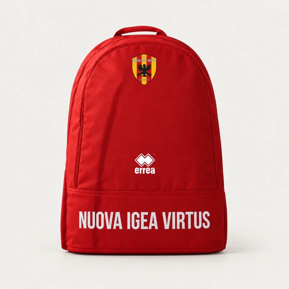 Zaino rosso · immagine provvisoria elaborata con IA, da sostituire con fotografia originale