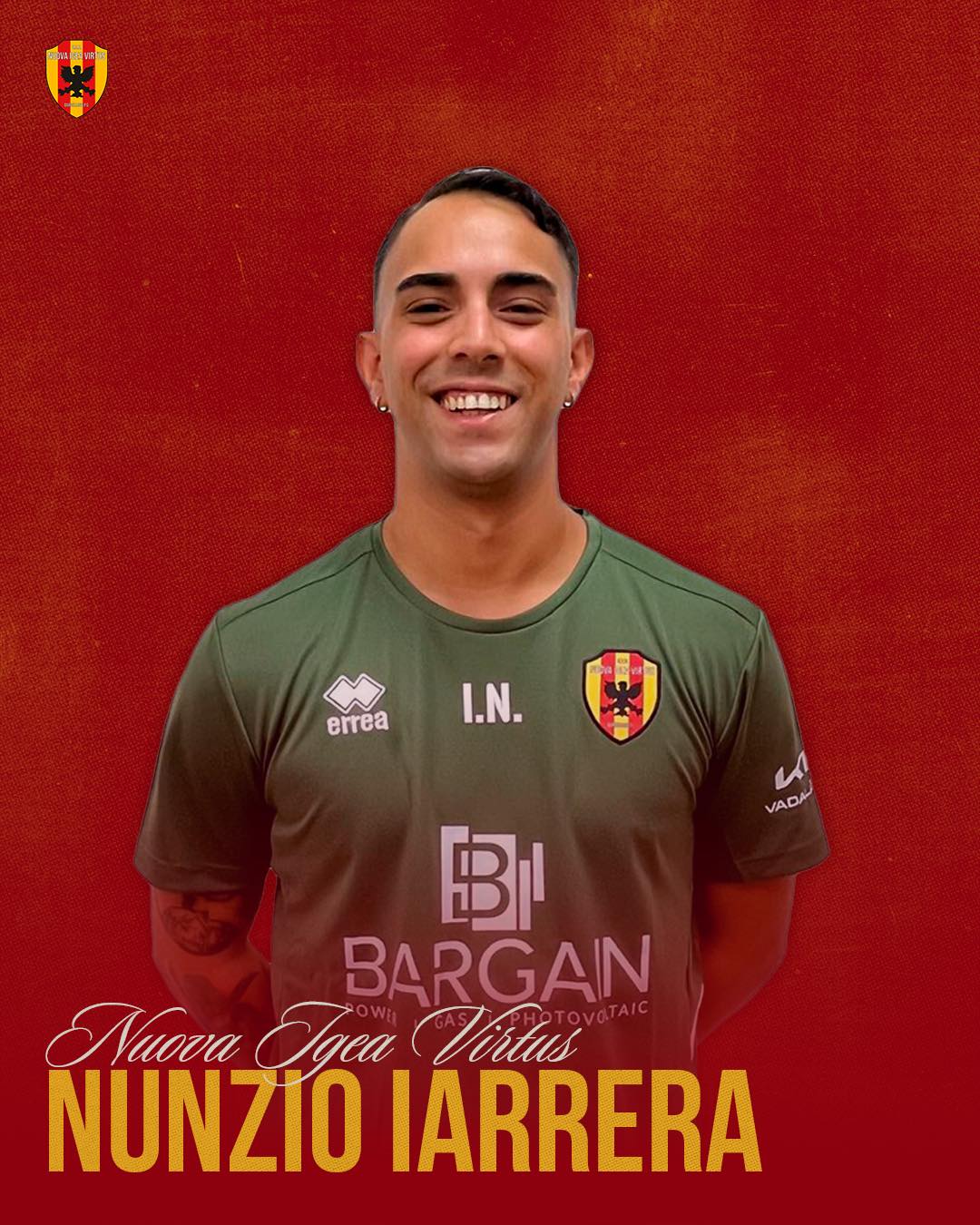 Nunzio Iarrera, ritratto della presentazione ufficiale Igea